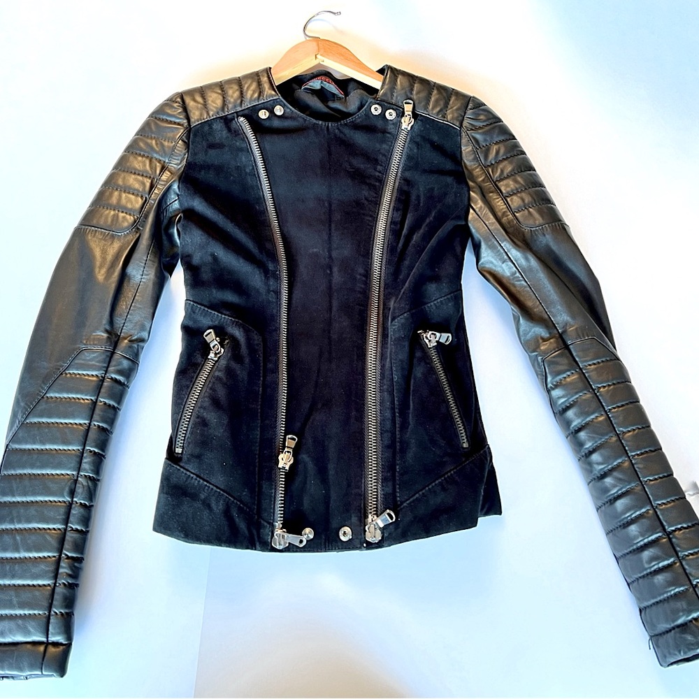 Like New Frocella B-114 Suede Women Leather Jacket